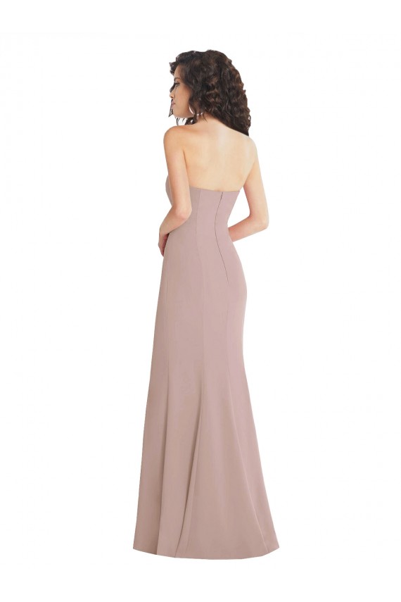 Strapless Princess Line Formal Crepe Mermaid Bridesmaid Dress / Prom Dress UK