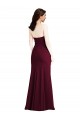 Strapless Crepe Maxi Bridesmaid Dress / Prom Dress with Front Slit UK
