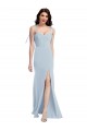 Bustier Style Crepe Bridesmaid Dress / Prom Dress with Bow Straps UK