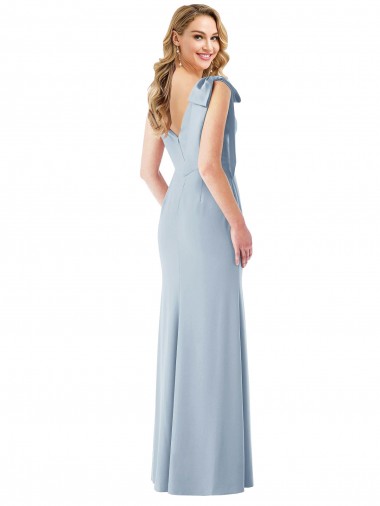 V-Back Bow Shoulder Trumpet Bridesmaid Dress / Prom Dress UK