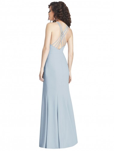 Criss Cross Open Back Trumpet Bridesmaid Dress / Prom Dress UK