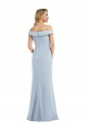 Off the Shoulder Tuxedo Maxi Bridesmaid Dress / Prom Dress with Front Slit UK