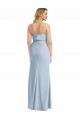 Strapless Overlay Bodice Crepe Maxi Bridesmaid Dress / Prom Dress with Front Slit UK
