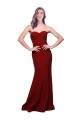 Long Full Length Sweetheart Slim Formal Crepe Bridesmaid Dress / Prom Dress with Strapless Bodice UK