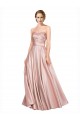 Long Plated Strapless Sweetheat Formal Stretch Satin Bridesmaid Dress / Prom Dress UK
