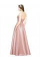 Long Plated Strapless Sweetheat Formal Stretch Satin Bridesmaid Dress / Prom Dress UK
