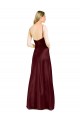 Sleek Spaghetti Straps V-Neck Formal Stretch Satin Bridesmaid Dress / Prom Dress with Center Front Slit UK