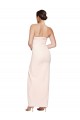 Cowl Neck Strapless Formal Stretch Satin Bridesmaid Dress / Prom Dress with High Split UK
