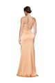 One Shoulder Ruched Formal Stretch Satin Bridesmaid Dress / Prom Dress with Thigh High Split UK