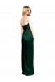 Scooped Strapless Neckline Stretech Satin Bridesmaid Dress / Prom Dress with Side Slit UK