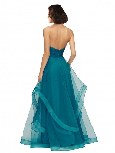 Sweetheart Tulle Bridesmaid Dress with Wide Waistband UK