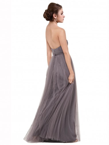 Strapless Tulle Bridesmaid Dress with Waistband UK