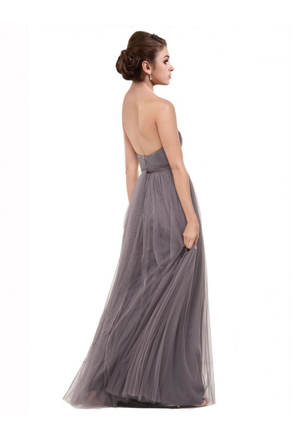 Strapless Tulle Bridesmaid Dress with Waistband UK
