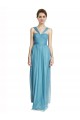 Floor Length Inverted V-Neck Tulle Bridesmaids Dress UK