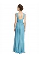 Floor Length Inverted V-Neck Tulle Bridesmaids Dress UK