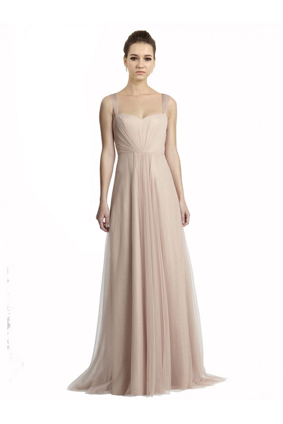 Sweetheart A-Line Tulle Draped Bridesmaid Dress UK