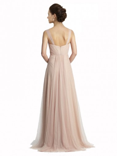 Sweetheart A-Line Tulle Draped Bridesmaid Dress UK