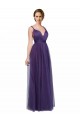 Twisted Straps Sweeheart Long Tulle Bridesmaid Dress Open Back UK