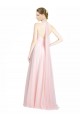 Ruched Sweetheart Neckline A-Line Tulle Bridesmaid Dress with Tie Open Back UK