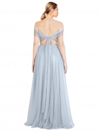 Sweetheart Neckline Off the Shoulder Tulle Bridesmaid Dress UK