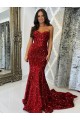 Sweetheart Sleeveless Long Court Train Velvet Sequin Prom Dress UK