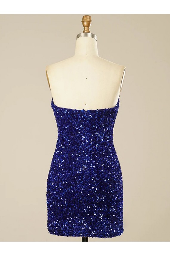 Short Sweetheart Velvet Sequin Homecoming Dress / Prom Dress UK
