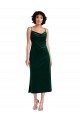 Midi Length Cowl Neck Formal Velvet Short Cocktail Slip Bridesmaid Dress / Prom Dress UK