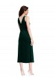 Cowl Neck Velvet Midi Cocktail Length Bridesmaid Dress / Prom Dress UK