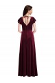 Flutter Sleeve Velvet Maxi Bridesmaid Dress / Prom Dress with Pockets UK