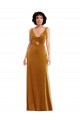 Twist Front Cutout Velvet Maxi Bridesmaid Dress / Prom Dress with Pockets UK