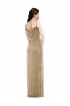 Asymmetrical One Shoulder Formal Velvet Maxi Slip Bridesmaid Dress / Prom Dress UK