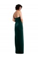 Scooped Strapless Long Formal Velvet Bridesmaid Dress / Prom Dress with Daring Side Slit UK