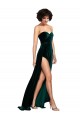 Sweetheart Fluid Velvet Bridesmaid Dress / Prom Dress with High Split UK