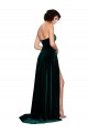 Sweetheart Fluid Velvet Bridesmaid Dress / Prom Dress with High Split UK